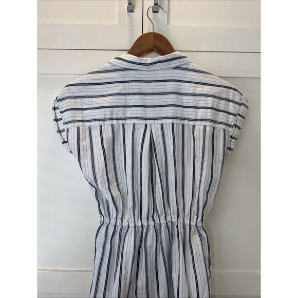 Japna Short Sleeve Dress Women’s Size Sm Striped Button Up Short Sleeve Dress - Picture 8 of 9